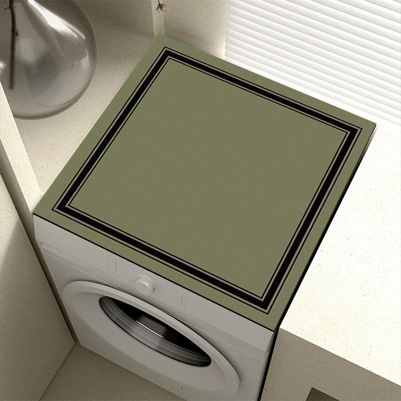 Faux Leather Dust Mat Solid Washing Machine Dust Cover Refrigerator Cabinet Top Protector Waterproof Pad Dinning Table Placemat