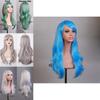 Cross Border Anime Cosplay Wavy Wig With Heat Resistant Fiber For Women