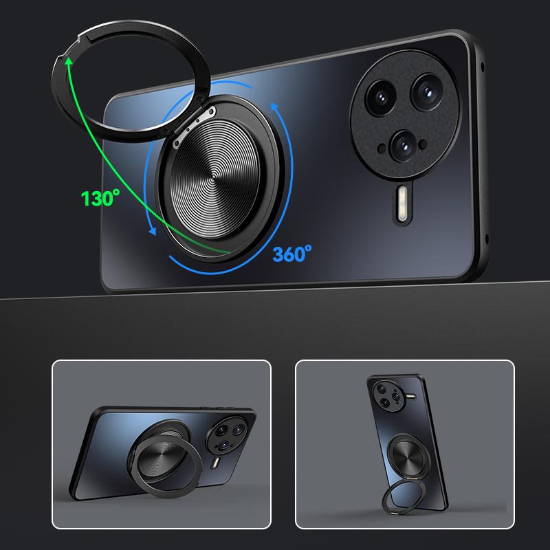 For POCO F7 Ultra Matte Case Luxury Magnetic for Magsafe Wireless Charge Ring Holder Shockproof Phone Back Cover for POCO F7 Pro