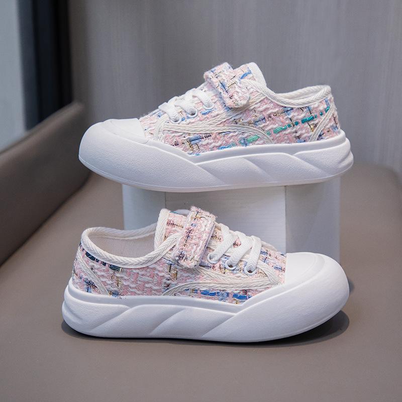 Children's canvas shoes 2025 summer new student single shoes boys casual sports shoes girls soft-soled low-top classmates