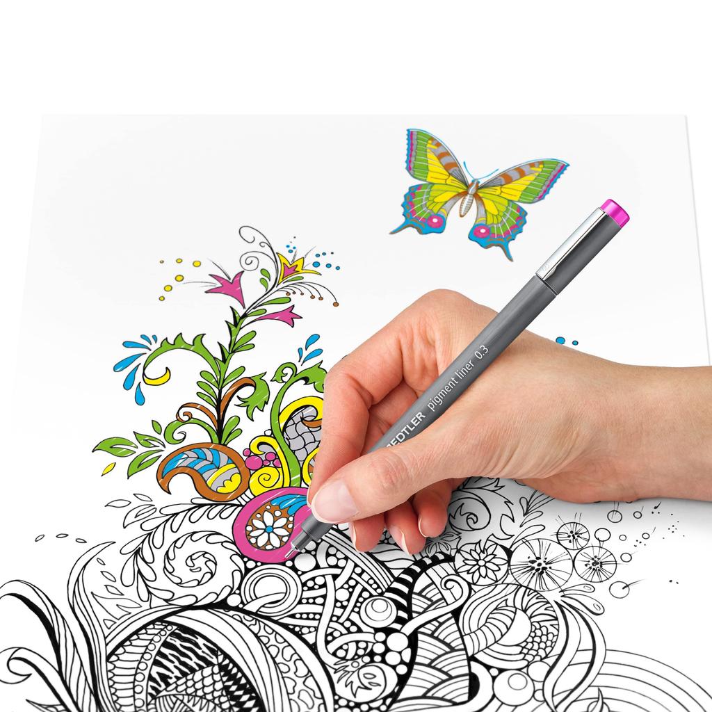 STAEDTLER Pigment Liner 30803S2SB6 Water-based 6-color set, 0.3mm