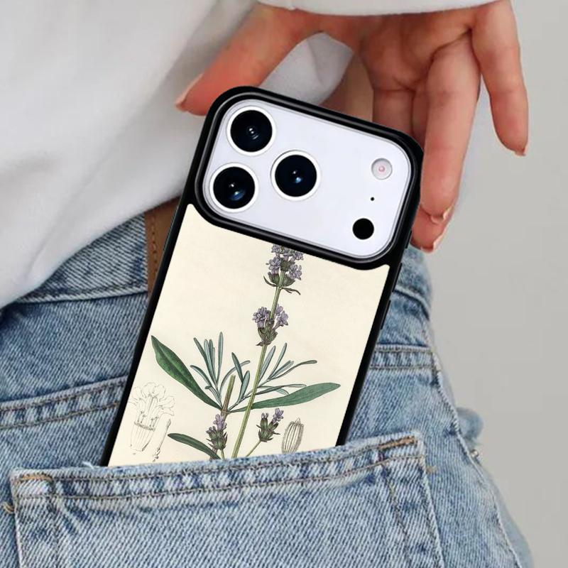 Botanical Drawings Flowers Plants Phone Case for iPhone 16e 15 14 13 12 17 Pro Max Plus Air 17pro Cover Coque