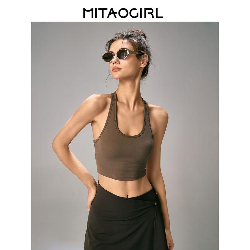 Mitaogirl Kendall Sports Intimates Women's Bubble Wrap Tops Workout Bra Running I-Shaped Yoga Clothes Vest