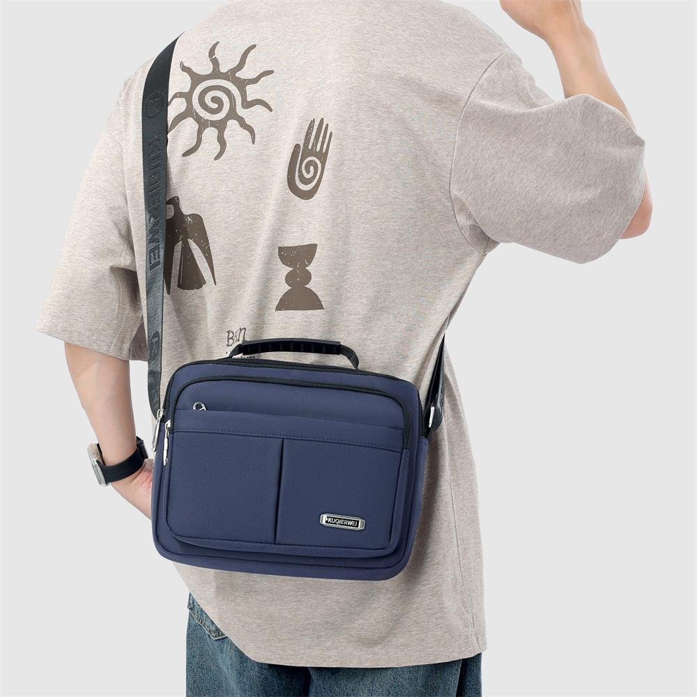 Mens Crossbody Messenger Bag Waterproof Oxford Business Shoulder Satchel Multi Pocket Purse