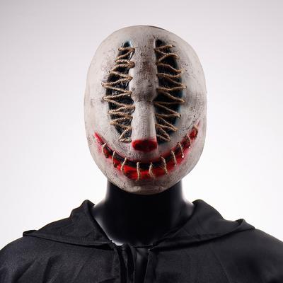 Halloween Joker maska ​​Cosplay straszny zabójca klaun pół twarzy lateksowy kask kostium imprezowy rekwizyty