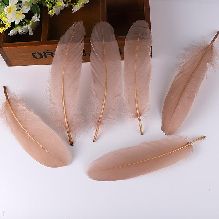 50Pcsdiy Goose Feather Hard Big Floating Feathers Wedding Children Handmade Decorative Materials Dream Catcher Feathers