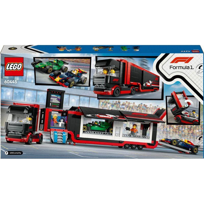 Lego City F1 Truck with RB20 & AMR24 F1 Cars