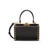 Rockstud Alcove Removable Shoulder Strap Grain Leather Box Bag Women Handbags Black WW2B0J73WAX0NO