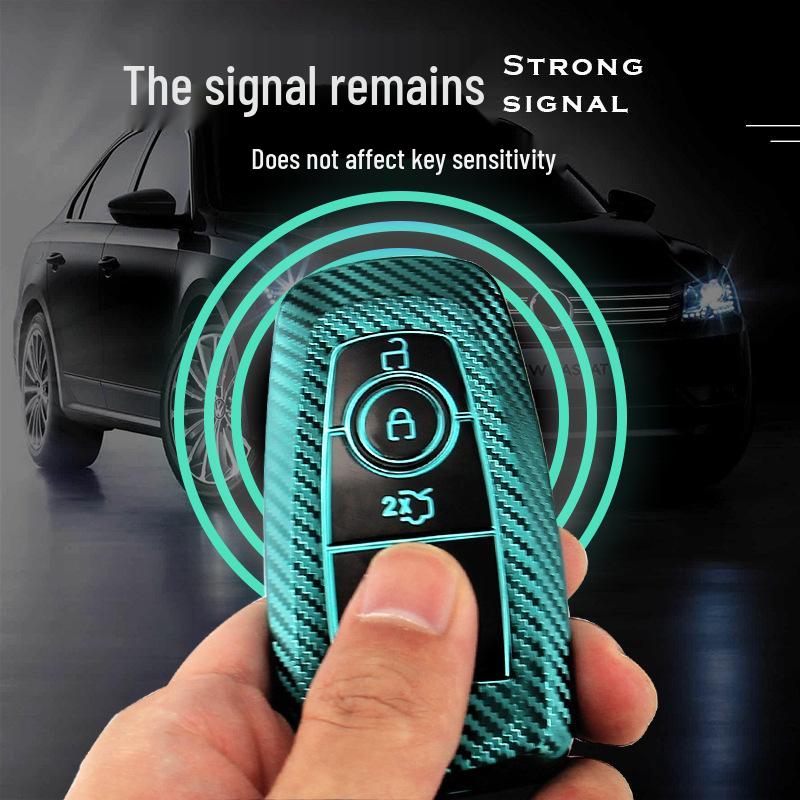 Ford Model A Carbon Fiber Pattern TPU Car Key Protective Case