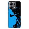 Phone Case - MANIACASE - Xiaomi Redmi Note 13 4G - Silicone TPU - Nike Logo - Black and Blue