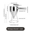 1200Ml Stainless Steel Funnel Dispenser With Rack Cupcake Pancake Batter Maker Octopus Fish Ball Home Kitchen Baking Goods Tools