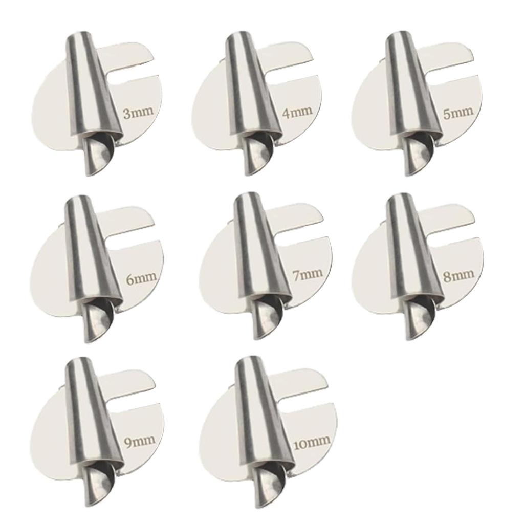 Stainless Steel Sewing Rolled Hemmer Foot 3mm-10mm Durable Sewing Machine Presser Foot DIY Crafts Hemming Puller