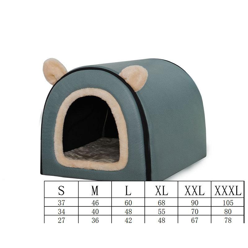 

Зимний домик для собак, собачий домик для холодной погоды с гибкой тканевой дверью, уютный домик для щенков, съемный, моющийся, для средних собак XL