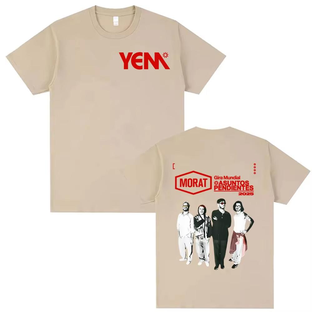 Band Morat Asuntos Pendientes Album 2025 Tour Tshirts Mens Women Retro Gothic Hip Hop T Shirts Casual Loose Tshirt Streetwear