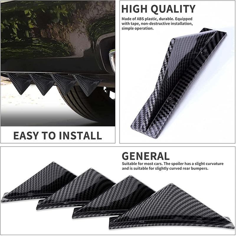 Car Rear Bumper Shark Fin Diffuser Splitter Lip For Dodge Journey Peugeot 3008 Lada Granta VW Polo Jeep Compass Subaru Iimpreza