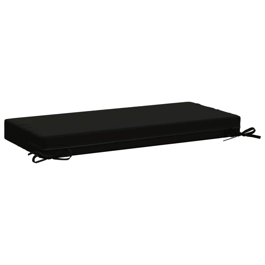 2 piece Bench Cushion Set SOEST 2 pcs 100percent Polyester Black