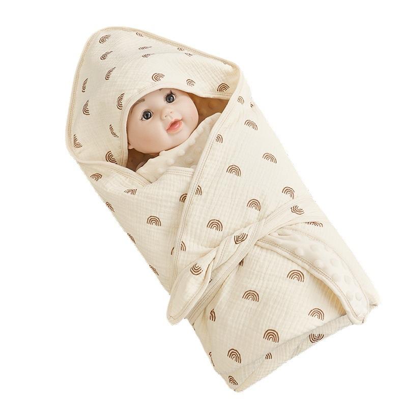 Newborn Wrap Swaddle Cute Simplicity Muslin Swaddle Wrap For Unisex Infant Baby Summer 100% Soft Cotton Baby Swaddle Blanket