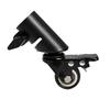 Locking Furniture Casters Wheel with Round-Tube Insert Mount, Single-Wheel Design and Metal Frame for Display Cabinets