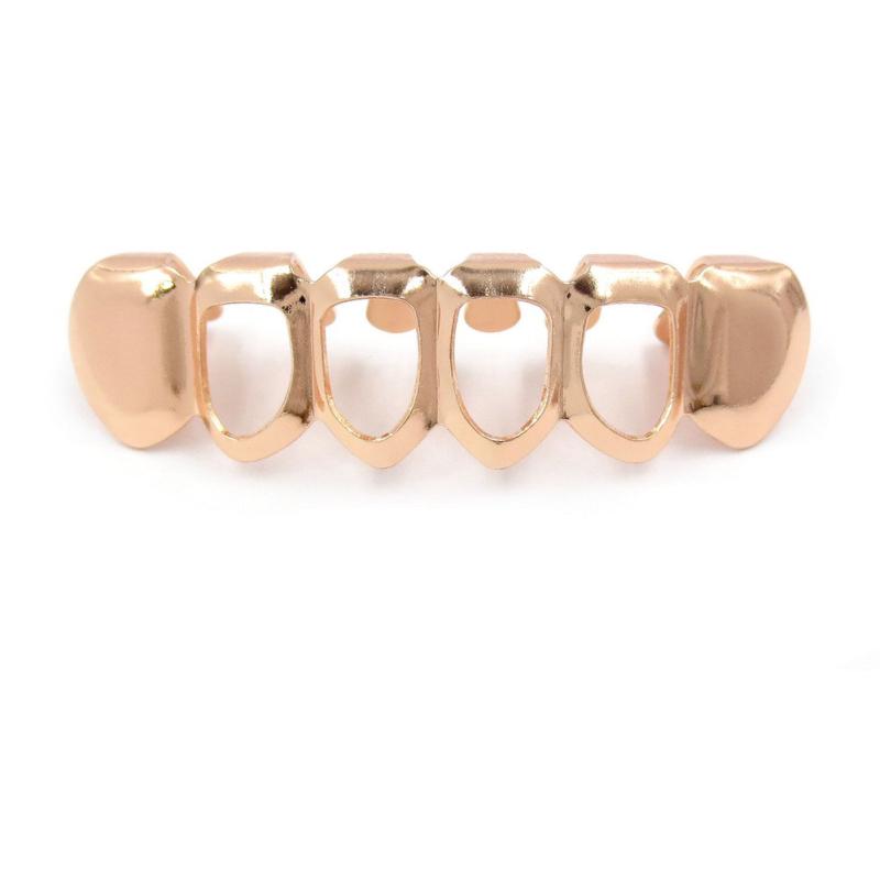 Hollow Top Bottom Grillz Hip Hop Cosplay kostium raper akcesoria dekoracja zębów nadaje się do