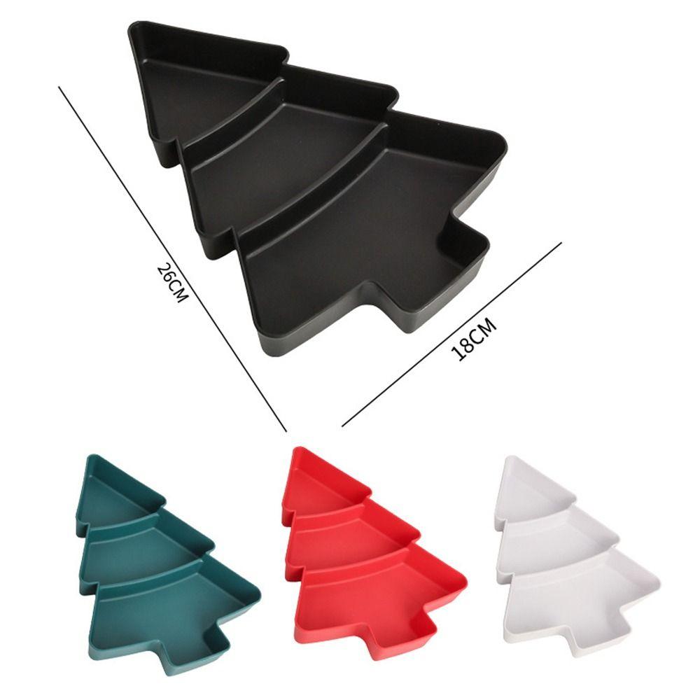 Big Capacity Plastic Candy Dish 3 Girds Plastic Tray Durable Tableware  Home