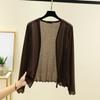 Women's Loose And Comfortable Long Sleeve Short Cardigan Vest Lightweight Outerwear