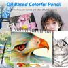 72 120 Colors Colored Oil Based Soft Core Drawing Pencil Set with Pencil Case Art Supplies Gift for Adults Beginners Artist