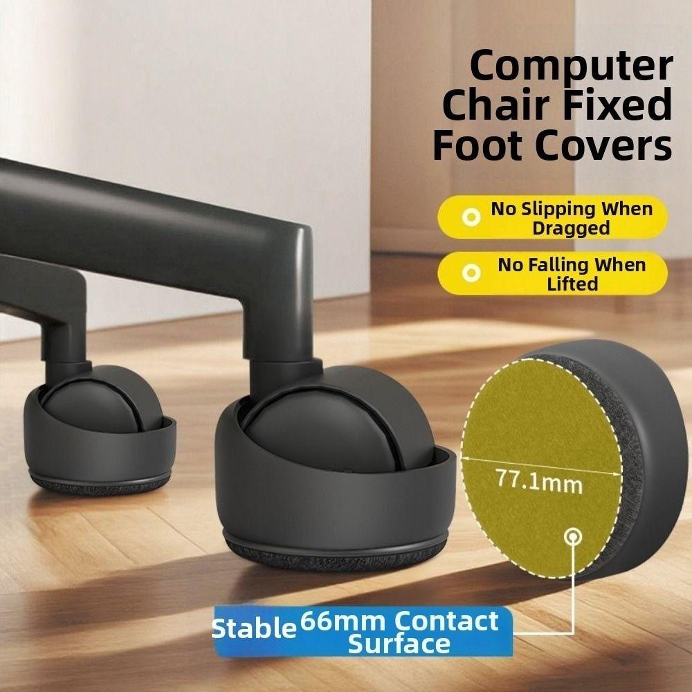 5Pcs Universal Office Chair Wheel Floor Protector Chair Wheels Stopper Office Chair