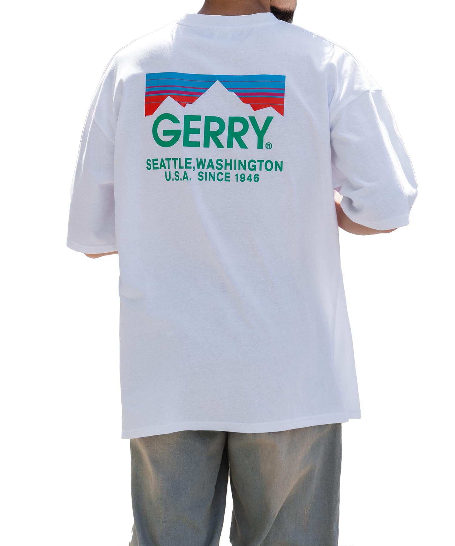 

[IMPROVES] Casual [GERRY] Custom Color Box Logo Short Sleeve T-Shirt, Men s, White