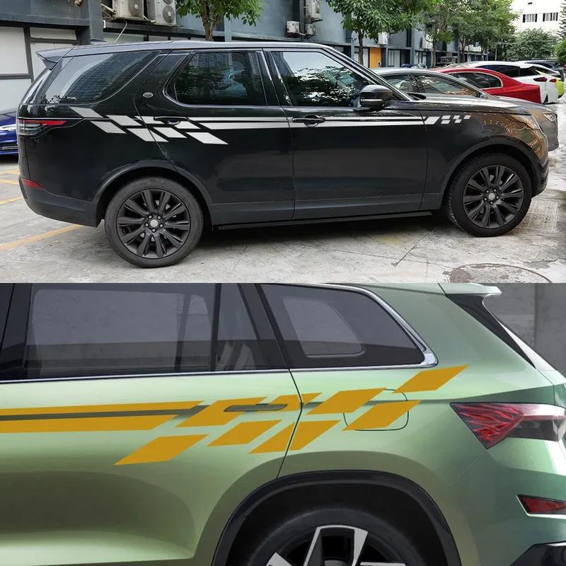 Car Waist Line Vinyl Film Stickers For SUV Auto Racing Sport Styling Long Stripes Graphic Stripes Decor Decal Tuning Accessories