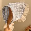 Elegant Triangled Head Kerchief Headbands Hairband Cute Checkered Hair Accessory