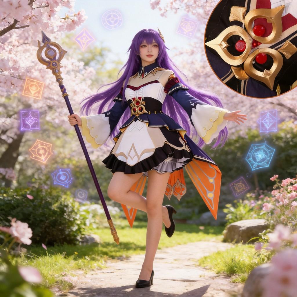 Cosplay oblek Genshin Impact z polyesterové tkaniny pro fanoušky hry