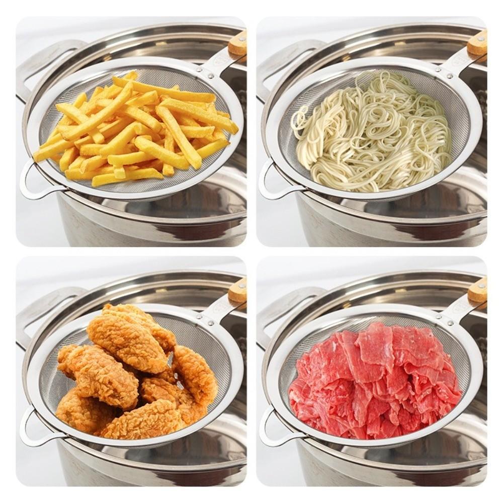 Stainless Steel Food Strainer Colander Rust-Proof Cocktail Sieve New Tea Strainer  for Kitchen