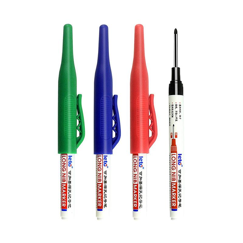 4color Marker Oily 30mm Long Nip Carpentry Renovation Markers Pen,Waterproof Non-Fading Greeting Card Tire Can Not Be Erased