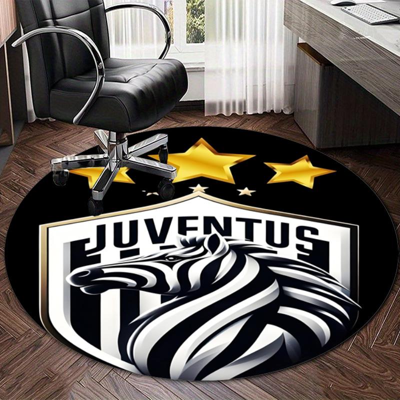 Personalized Juventus Round Chair Office Rug - Perfect for Mat, Office Chair & More - Ideal Gift for Birthdays and Holidays