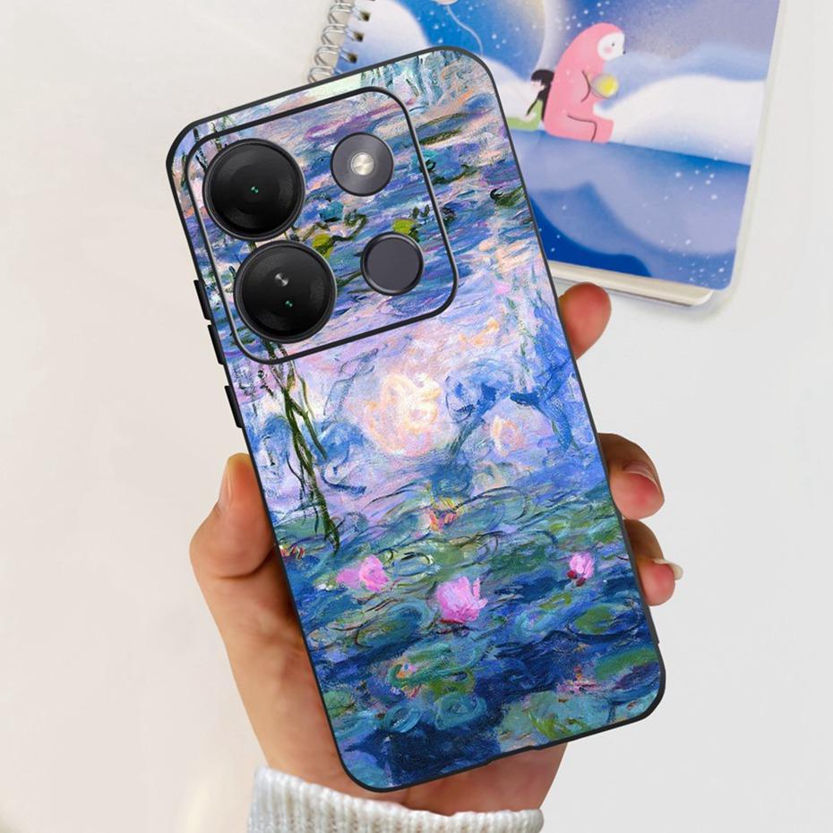 Case For Infinix Smart 7 HD Cute Flower Cat Pattern Soft Silicon TPU Phone Bumper For Infinix Smart 7HD X6516 Back Cover