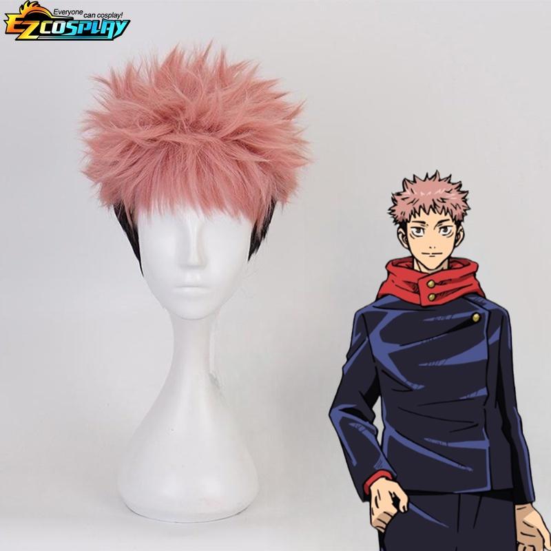 Itadori Yuji Cosplay Anime Jujutsu JJK Itadori Yuji Cosplay Kostuum Pruik Jas Broek Uniform Halloween Kostuums XL