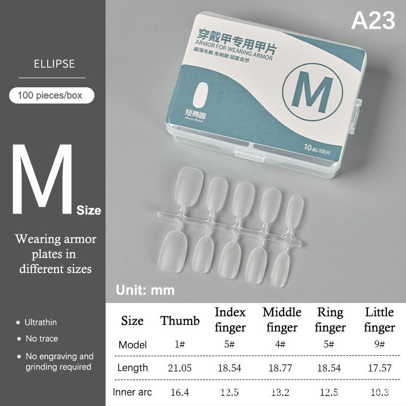 100Pcs/Box Matte Fake Nails No Polishing Press On False Nails Medium Short Design High Matt Soft Gel Nail Tips For Extension