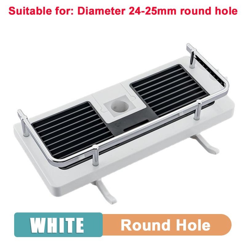 Shower Storage Holder Bathroom Shelf Pole Shelves Shampoo Tray Stand No Drilling Lifting Rod Shower Head Holder Rack Organizer