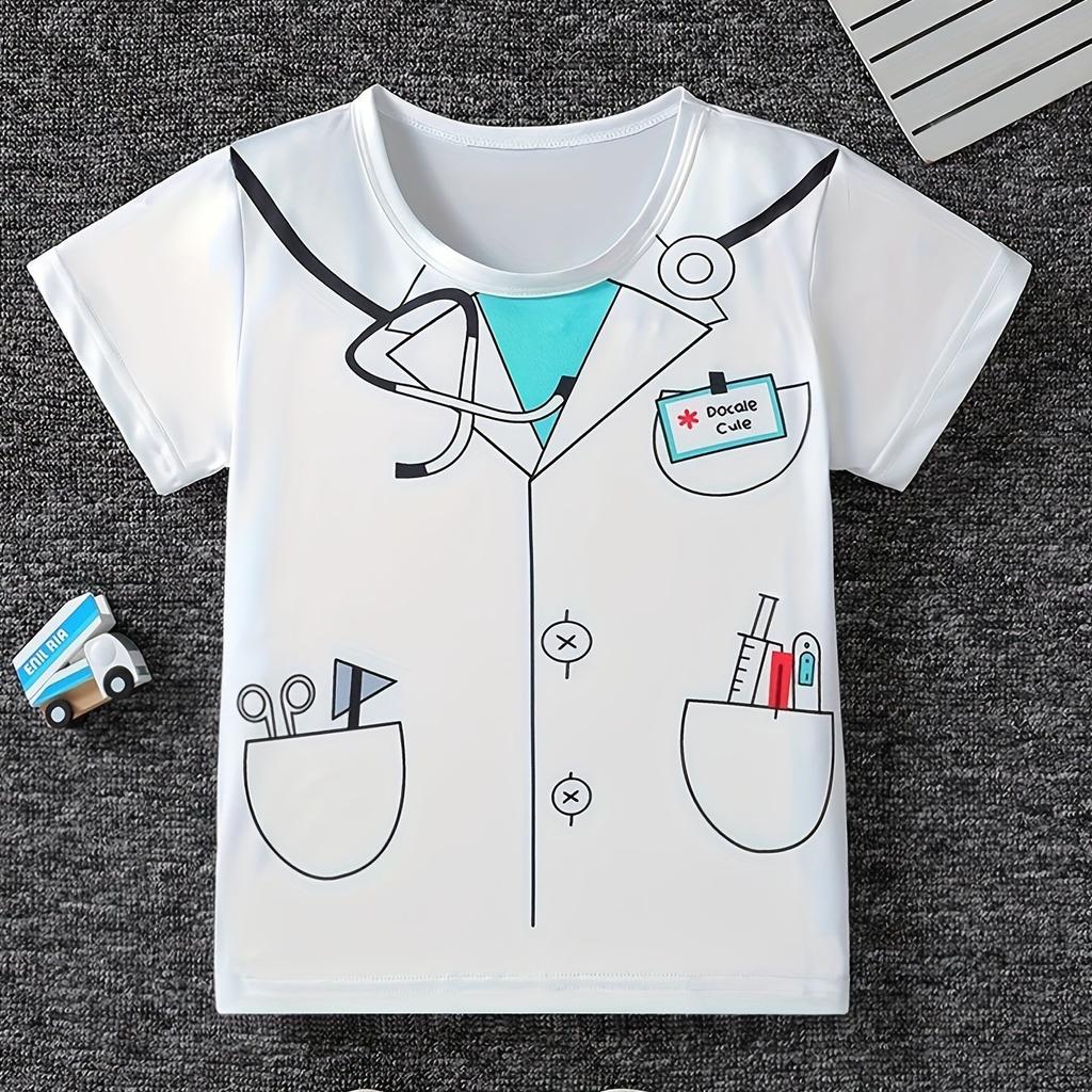Neue Sommer kinder kurzarm cartoon 3D rolle-spielen gedruckt mode tops T-shirts lose atmungs casual trendy kleidung
