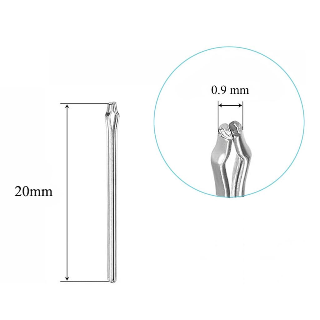 TICFROG Set of 18mm Watch Strap Adjustment Stainless Steel Watch Band Link Cotter 18mm Watch Strap Bar Split Pins for Watch Band Repair 30-Piece Pins,