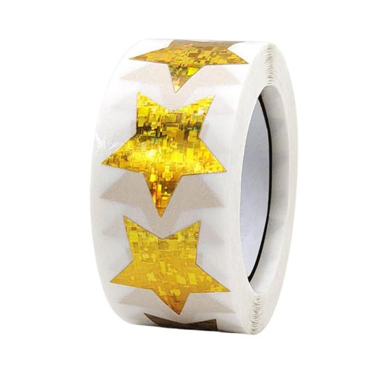 

1 рулон PresentStar уплотнительные наклейки с вспышкой градиентного цвета красивые школьные классные детские наклейки с наградами D