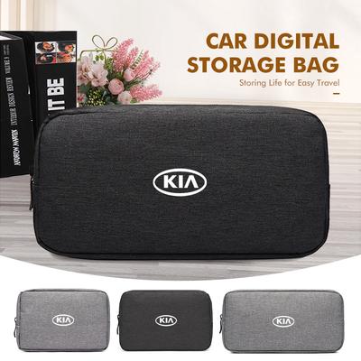 Car Three-layer Digital Organizer Bag Cable Storage Bag For Ceed Sportage Rio K5 K2 Optima Cerato Proceed Venga