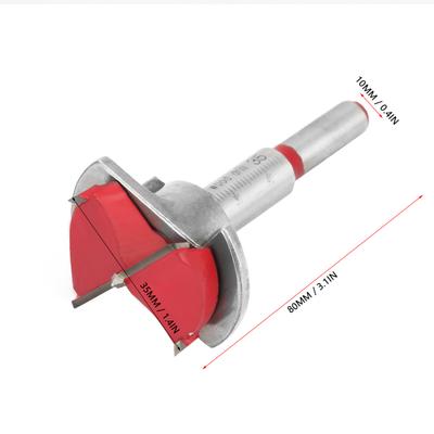 35mm Wood Reaming Drill Bit, High Strength Metal Hole Opener for  , Easy To Open Holes On Wood, Carbon Steel, 3.1 Inch Length, Compatible with Bench