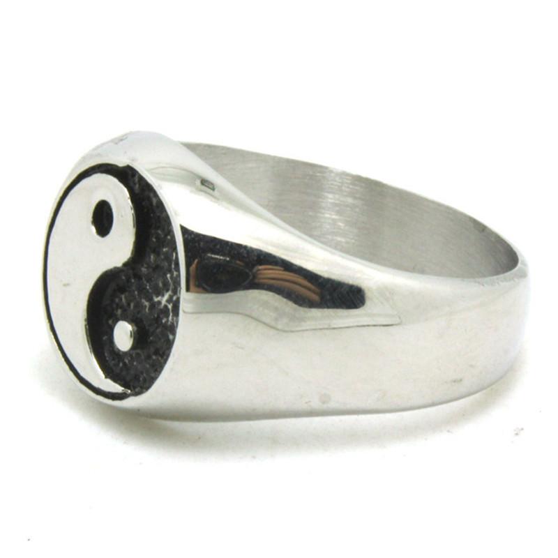 316L Stainless Steel Punk Style Mens Boy The Eight Trigrams Ring 8