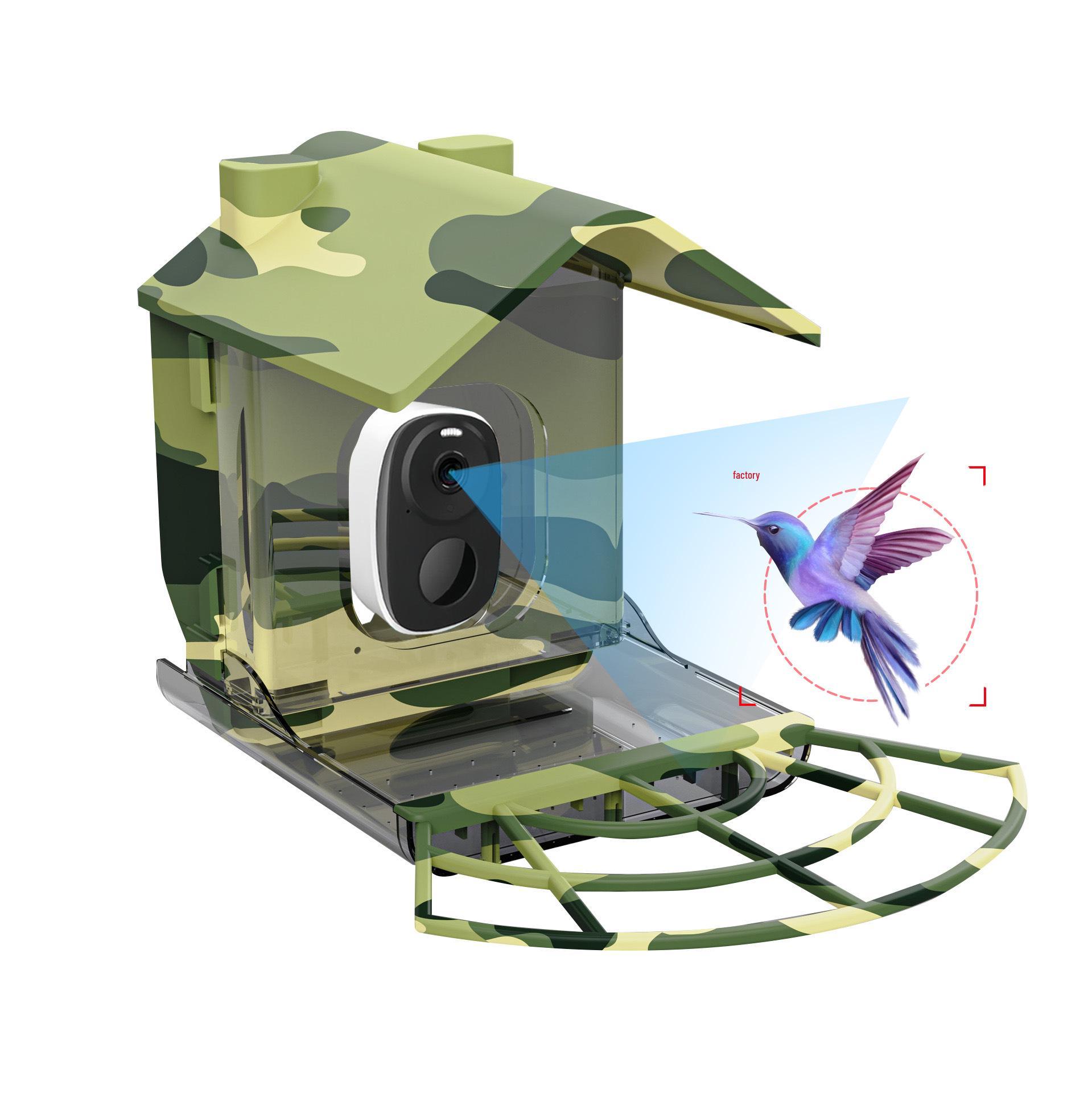 Solar-Powered Smart Bird Feeder with AI Bird ID & Auto Feeding ICSEE--APP/3MP Bird Feeder