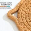 4/8 Pcs Woven Cotton Drink Coasters Absorbent Coasters  Wooden Table Protection