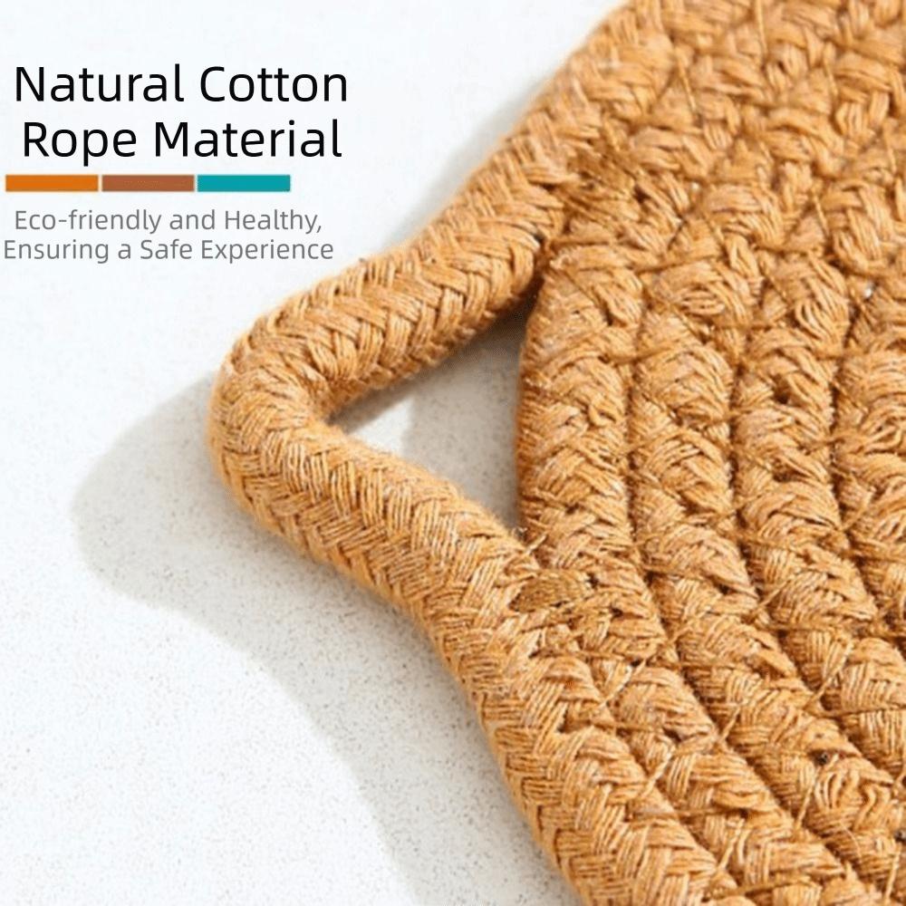 4/8 Pcs Woven Cotton Drink Coasters Absorbent Coasters  Wooden Table Protection