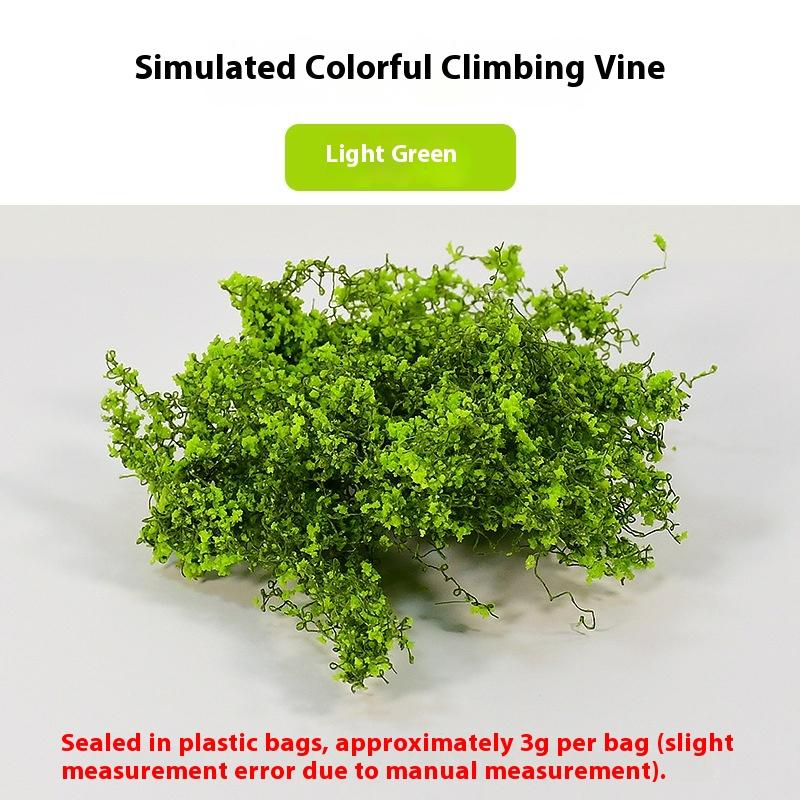 1 Set 3g Artificial Green Plants Miniature Simulation Mini Vine And Flower Model Kit For Model Houses Landscaping DIY Crafts