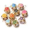 10 Stück 14mm Metall Emaille Blume Kugel Glocke Anhänger Bunt Hohl Ausgeschnitten Glocke Anhänger Für Schmuckherstellung DIY Halskette Handy Schlüsselanhänger