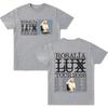 Rosalía LUX 2026 Tour Grafik T-Shirt Unisex Stilvoll Kurzarm 100% Baumwolle Hohe Qualität Lässig Rundhals Street Style T-Shirts
